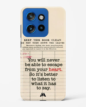 Listen to your Heart Hard Case Phone Cover (Motorola)