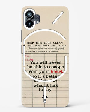 Listen to your Heart Hard Case Phone Cover (Nothing)