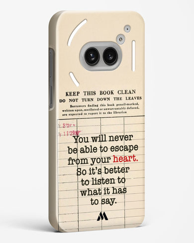 Listen to your Heart Hard Case Phone Cover (Nothing)