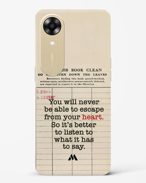 Listen to your Heart Hard Case Phone Cover (Oppo)