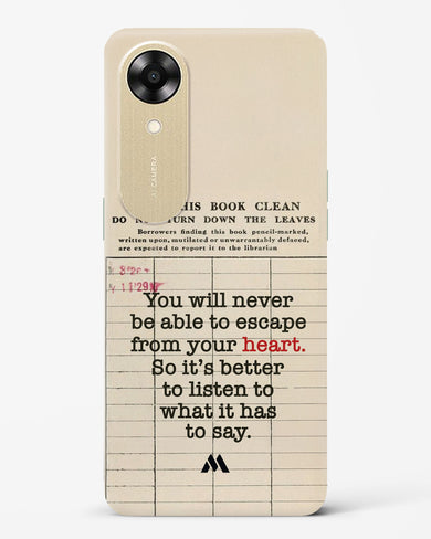 Listen to your Heart Hard Case Phone Cover (Oppo)