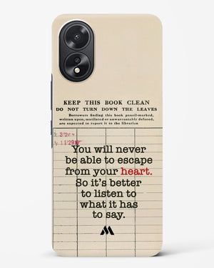 Listen to your Heart Hard Case Phone Cover (Oppo)