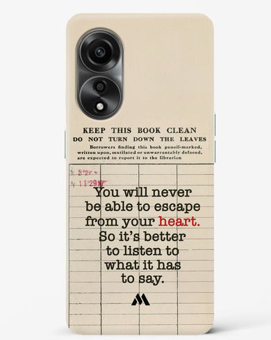 Listen to your Heart Hard Case Phone Cover (Oppo)