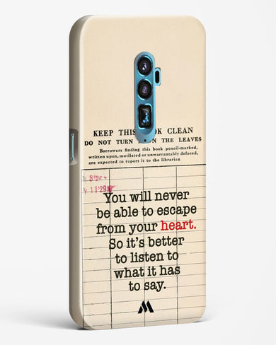 Listen to your Heart Hard Case Phone Cover (Oppo)