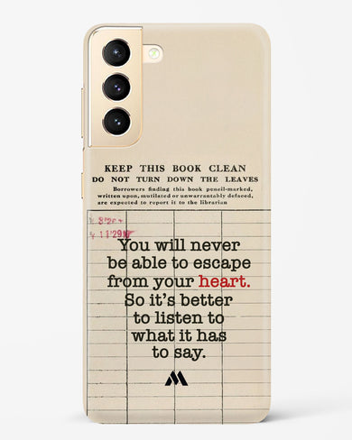 Listen to your Heart Hard Case Phone Cover (Samsung)