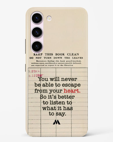Listen to your Heart Hard Case Phone Cover (Samsung)
