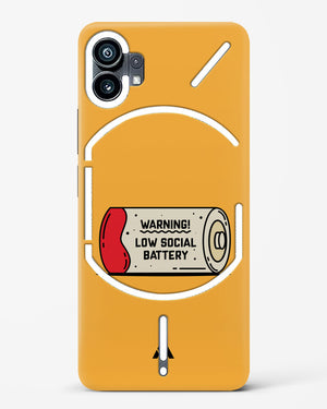 Low Social Battery Hard Case Phone Cover (Nothing)