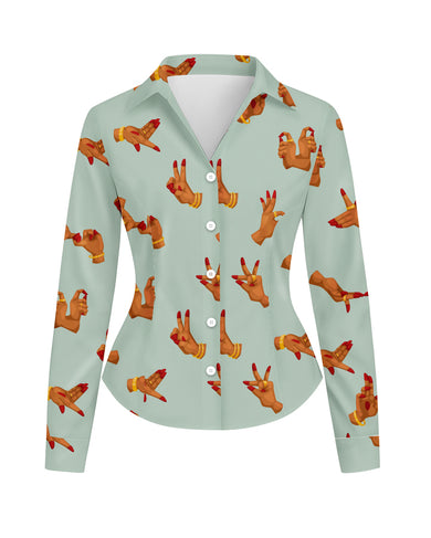 Mudra Pop Women Fitted Shirt