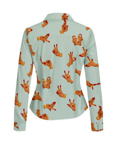 Mudra Pop Women Fitted Shirt