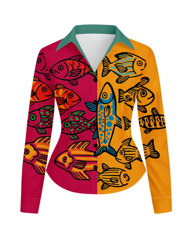 Dual Tide Women Fitted Shirt