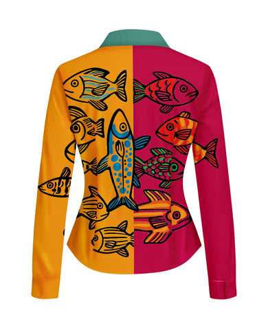 Dual Tide Women Fitted Shirt