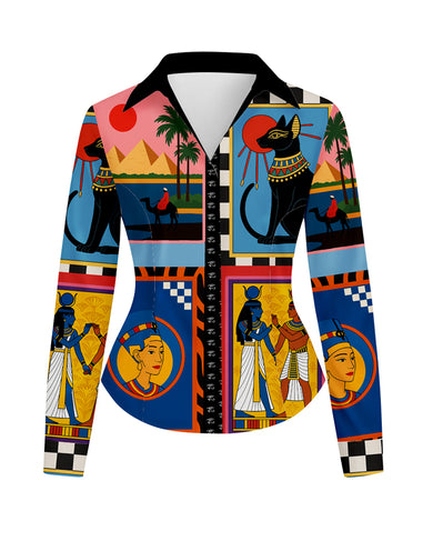 Sacred Egypt Women Fitted Shirt