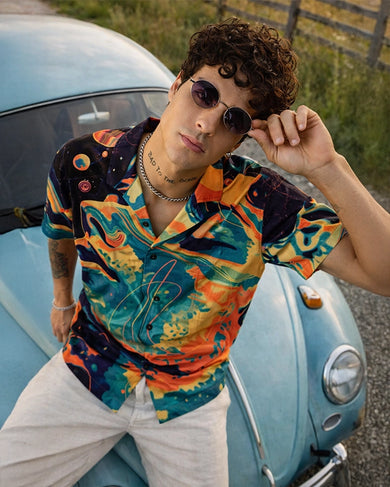 Cosmic Dreamscape Unisex Linen Shirt