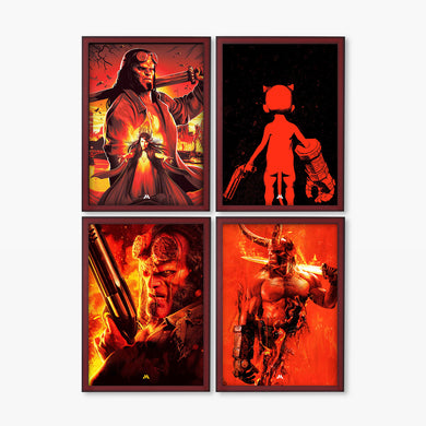 Hellboy Straight from Hell Art Poster-Combo