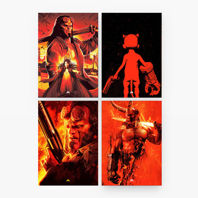 Hellboy Straight from Hell Art Poster-Combo