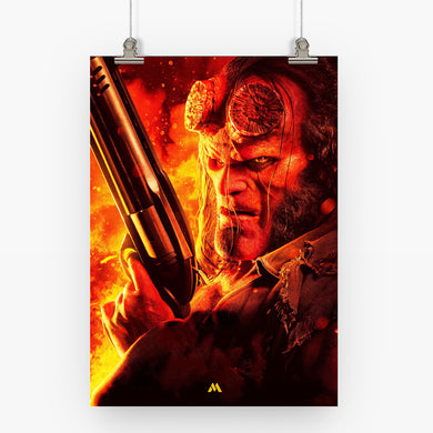 Hellboy Straight from Hell Art Poster-Combo