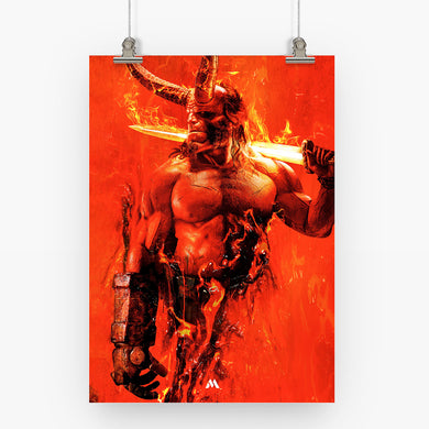 Hellboy Straight from Hell Art Poster-Combo