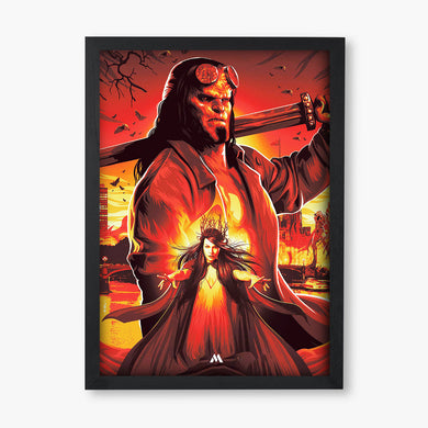 Hellboy Straight from Hell Art Poster Combo