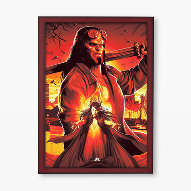 Hellboy Straight from Hell Art Poster-Combo