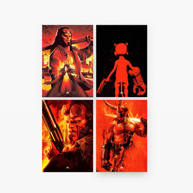 Hellboy Straight from Hell Art Poster-Combo