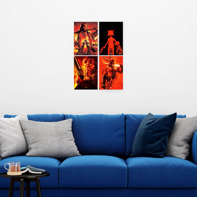 Hellboy Straight from Hell Art Poster-Combo