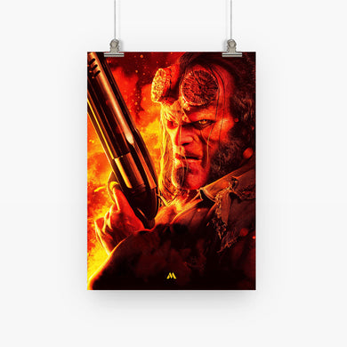 Hellboy Straight from Hell Art Poster-Combo