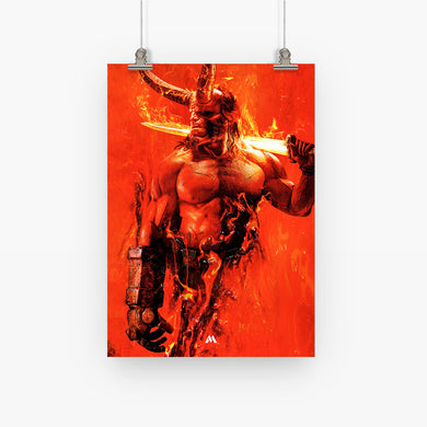 Hellboy Straight from Hell Art Poster-Combo