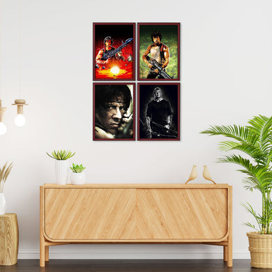 Rambo Movies Art Poster-Combo