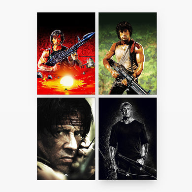 Rambo Movies Art Poster-Combo