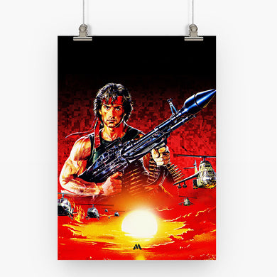 Rambo Movies Art Poster-Combo