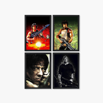 Rambo Movies Art Poster-Combo