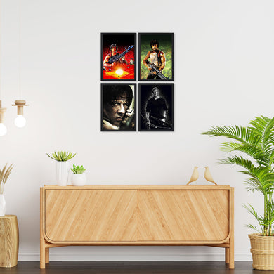 Rambo Movies Art Poster-Combo