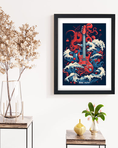 Seafaring Guitar Fantasy [BREATHE] Art-Poster