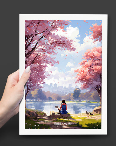 Tranquil Tales by the Stream [BREATHE] Art-Poster