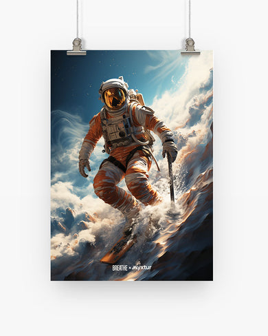 Cosmic Skiing Adventure [BREATHE] Art-Poster