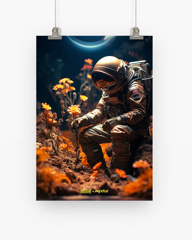 Space Garden Blossoms [BREATHE] Art-Poster