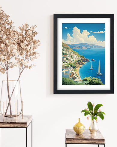 Santorini Cliffside [BREATHE] Art-Poster