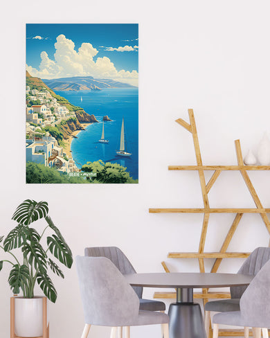 Santorini Cliffside [BREATHE] Art-Poster