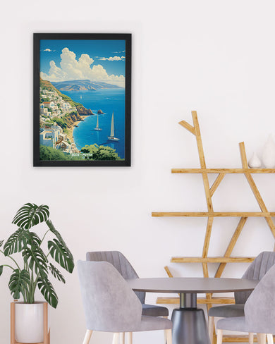 Santorini Cliffside [BREATHE] Art-Poster