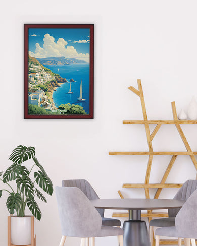 Santorini Cliffside [BREATHE] Art-Poster
