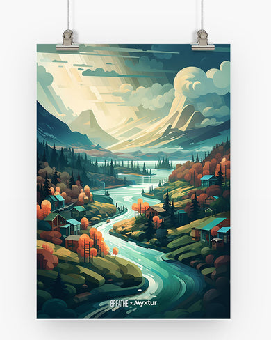 Alpine Mountain Charm [BREATHE] Art-Poster