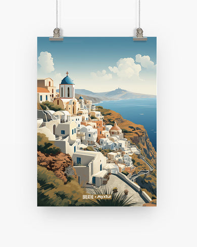 Santorini Splendour [BREATHE] Art-Poster