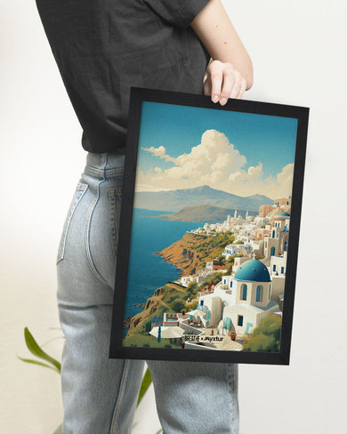 Picturesque Santorini [BREATHE] Art-Poster