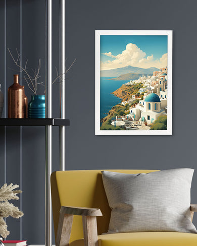 Picturesque Santorini [BREATHE] Art-Poster