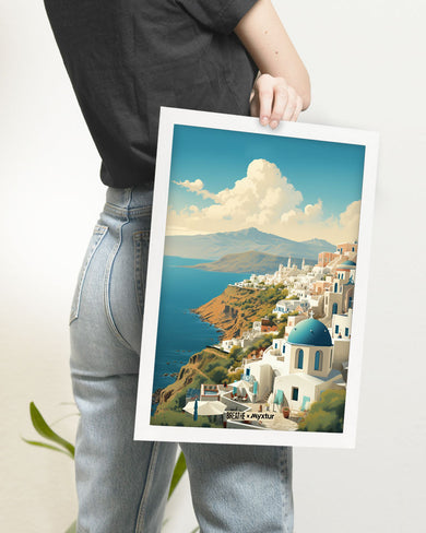 Picturesque Santorini [BREATHE] Art-Poster