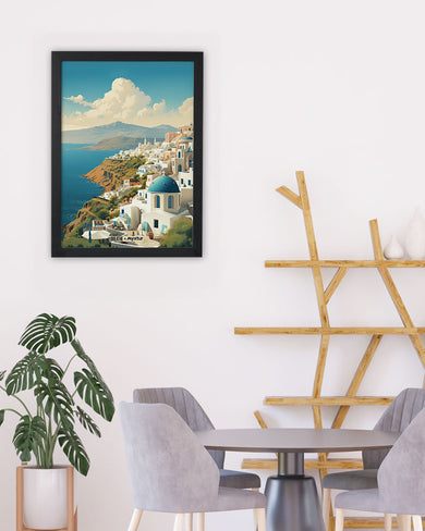 Picturesque Santorini [BREATHE] Art-Poster