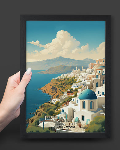 Picturesque Santorini [BREATHE] Art-Poster