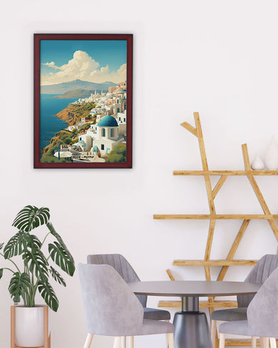 Picturesque Santorini [BREATHE] Art-Poster