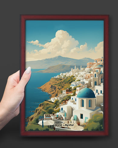 Picturesque Santorini [BREATHE] Art-Poster