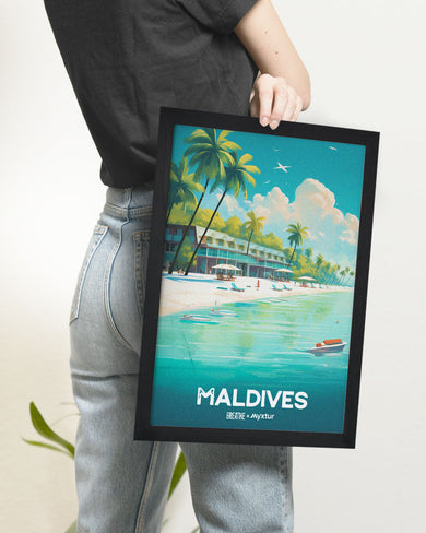 Azure Maldives [BREATHE] Art-Poster